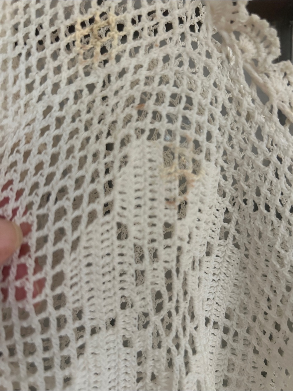 Vintage Women's Crochet Yoke Peasant Top - Cream - Picture 4 of 5